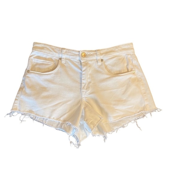 BLANK NYC Shorts Size 26 (The Barrow) Vintage High-Rise White Denim - Picture 3 of 11
